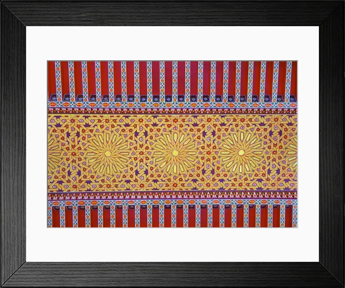 Framed Print : Detail of Mosque Entrance, Tangier, Morocco, North Africa