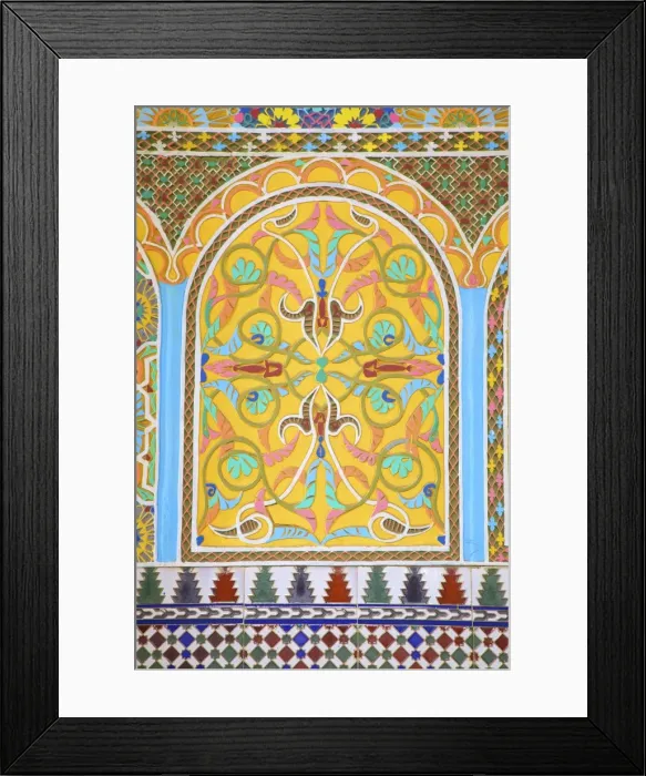 Framed Print : Interior Details of Continental Hotel, Tangier, Morocco, North Africa