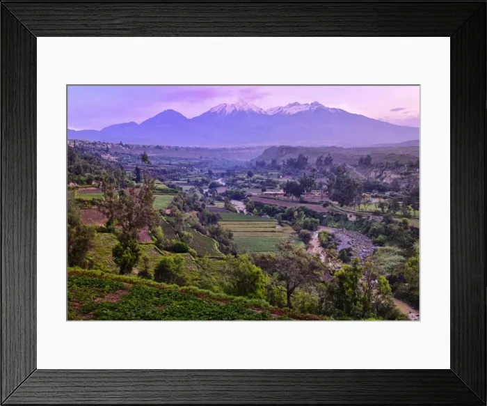 Framed Print : South America, Peru, Arequipa, andes mountains at dawn