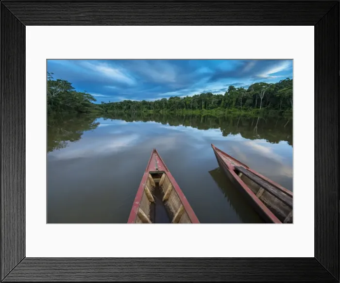 Framed Print : South America, Peru, Amazonia, Manu National Park, UNESCO World Heritage, dugout Framed Print : South America, Peru, Amazonia, Manu National Park, UNESCO World Heritage, dugout