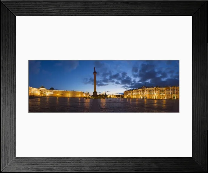 Framed Print : Russia, Saint Petersburg, Palace Square, Alexander Column and the Hermitage, Winter Framed Print : Russia, Saint Petersburg, Palace Square, Alexander Column and the Hermitage, Winter