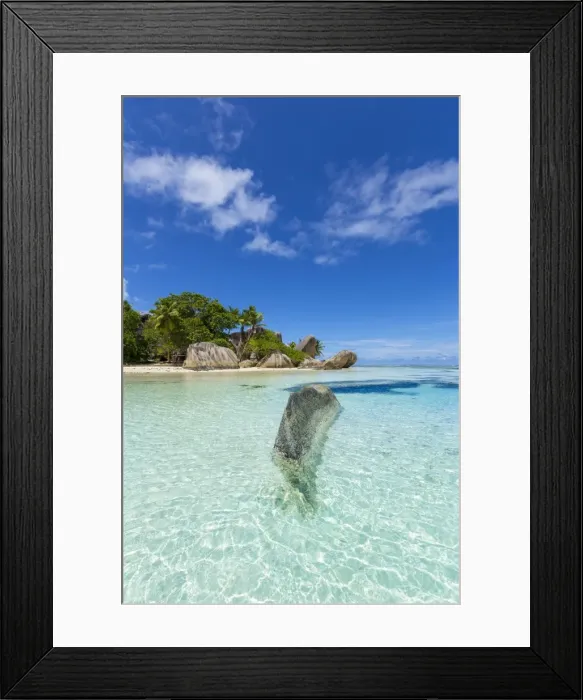 Framed Print : Anse Source d Argent beach, La Digue, Seychelles Framed Print : Anse Source d Argent beach, La Digue, Seychelles
