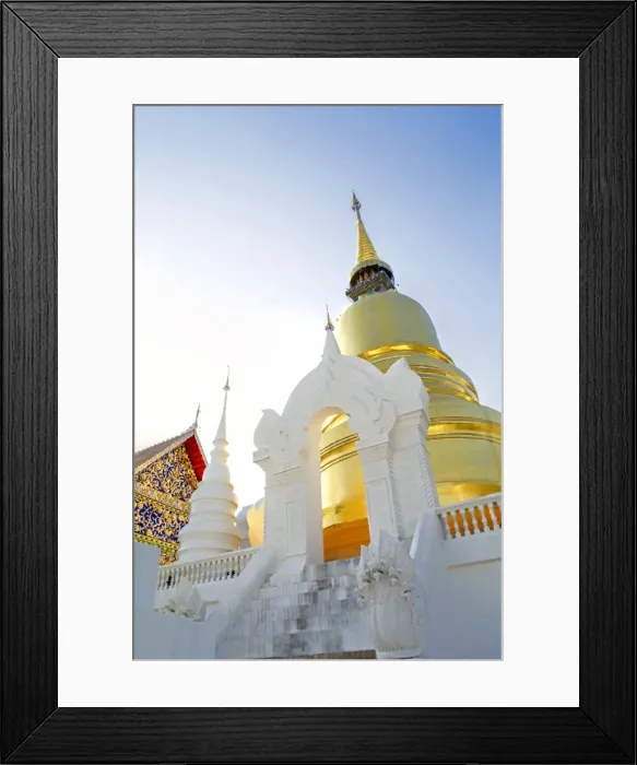Framed Print : South East Asia, Thailand, Lanna, Chiang Mai, Wat Wat Suan Dok, golden stupa (chedi) Framed Print : South East Asia, Thailand, Lanna, Chiang Mai, Wat Wat Suan Dok, golden stupa (chedi)