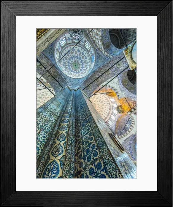 Framed Print : Interior low angle view of Yeni Cami or New Mosque, Istanbul, Turkey Framed Print : Interior low angle view of Yeni Cami or New Mosque, Istanbul, Turkey