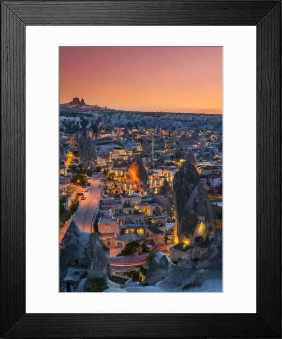 Framed Print : Sunset view over Goreme, Cappadocia, Turkey Framed Print : Sunset view over Goreme, Cappadocia, Turkey