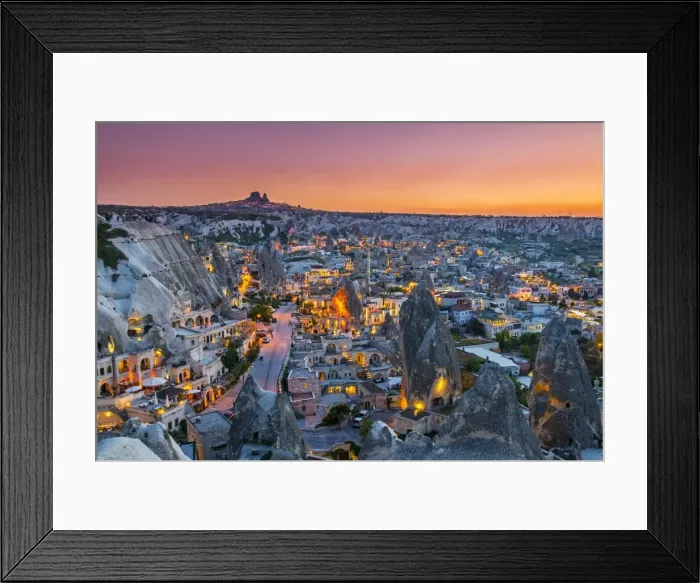 Framed Print : Sunset view over Goreme, Cappadocia, Turkey Framed Print : Sunset view over Goreme, Cappadocia, Turkey