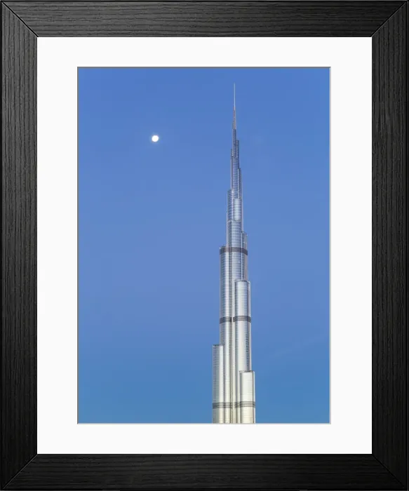 Framed Print : The Burj Khalifa Dubai, a Futuristic Modern Design Structure, the Burj Khalifa was
