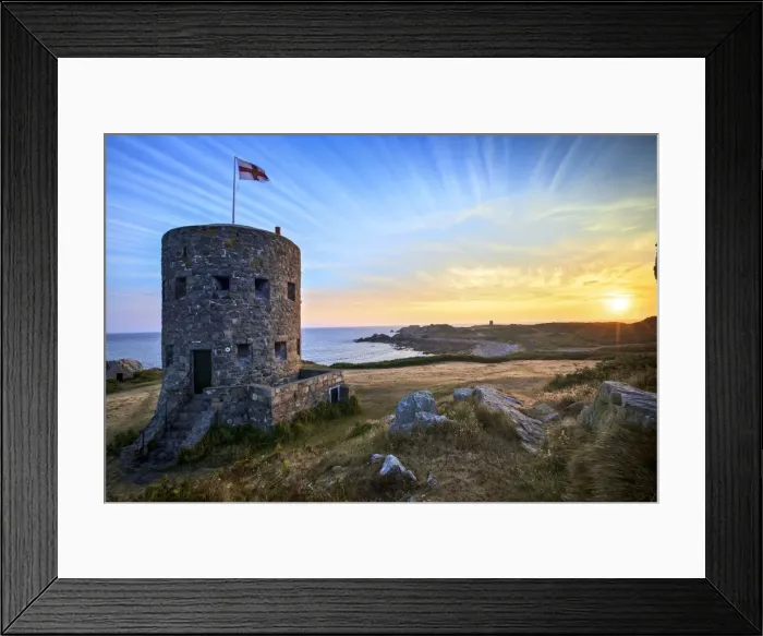 Framed Print : Sunrise At Martello Tower No 5, L Ancresse Bay, Guernsey, Channel Islands