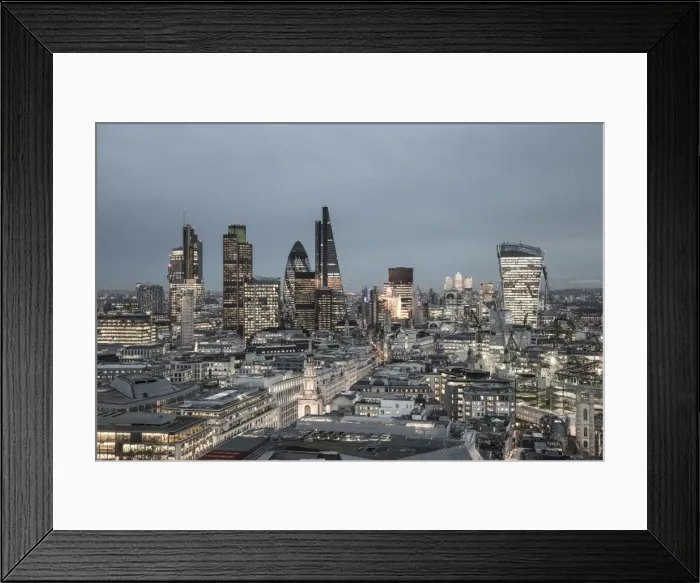 Framed Print : City of London skyline, London, England Framed Print : City of London skyline, London, England