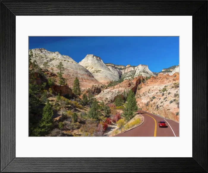 Framed Print : USA, Utah, Zion National Park, Highway 9, Zion Park Boulevard Framed Print : USA, Utah, Zion National Park, Highway 9, Zion Park Boulevard