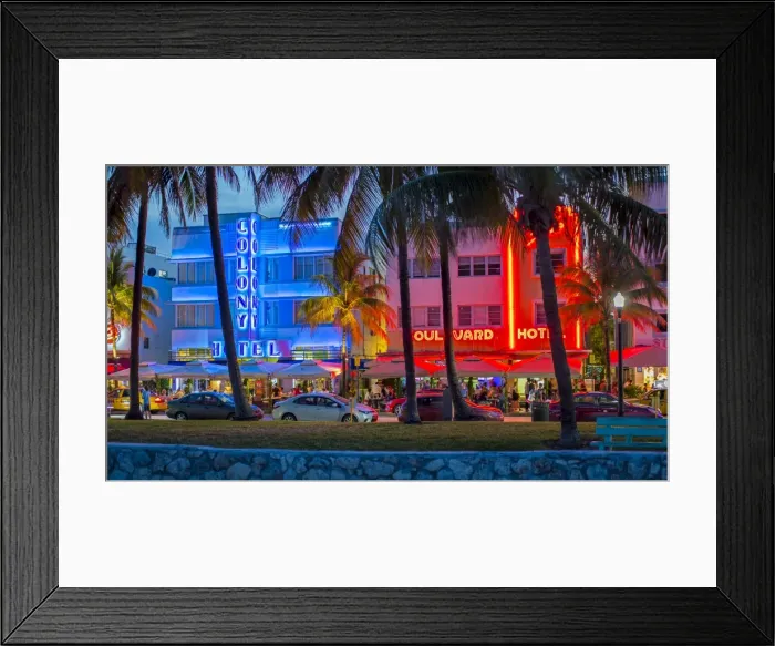 Framed Print : Art deco district, Ocean Drive, South Beach, Miami Beach, Miami, Florida, USA Framed Print : Art deco district, Ocean Drive, South Beach, Miami Beach, Miami, Florida, USA