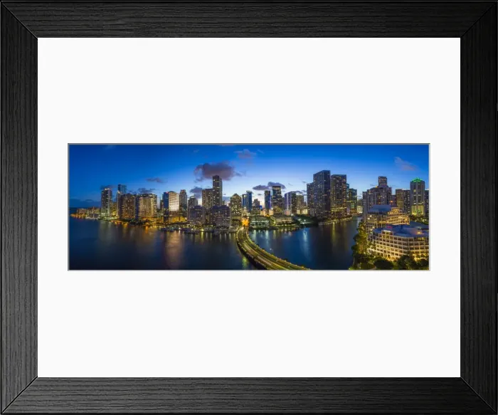 Framed Print : View from Brickell Key, a small island covered in apartment towers, towards the Miami skyline Framed Print : View from Brickell Key, a small island covered in apartment towers, towards the Miami skyline