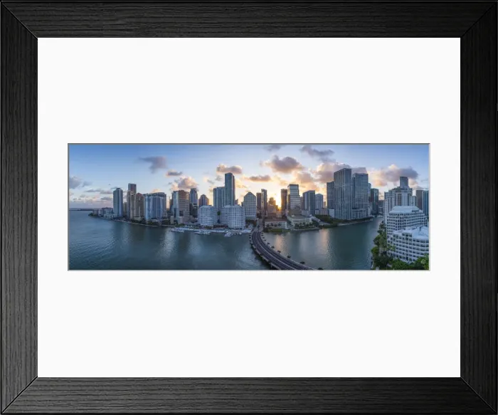 Framed Print : View from Brickell Key, a small island covered in apartment towers, towards the Miami skyline Framed Print : View from Brickell Key, a small island covered in apartment towers, towards the Miami skyline