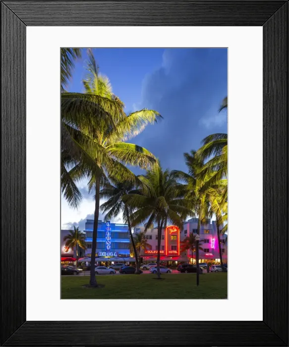 Framed Print : Art deco district, Ocean Drive, South Beach, Miami Beach, Miami, Florida, USA Framed Print : Art deco district, Ocean Drive, South Beach, Miami Beach, Miami, Florida, USA