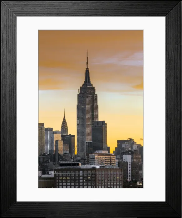 Framed Print : Manhattan, view of the Empire State Building and Midtown Manhattan across the Hudson River Framed Print : Manhattan, view of the Empire State Building and Midtown Manhattan across the Hudson River