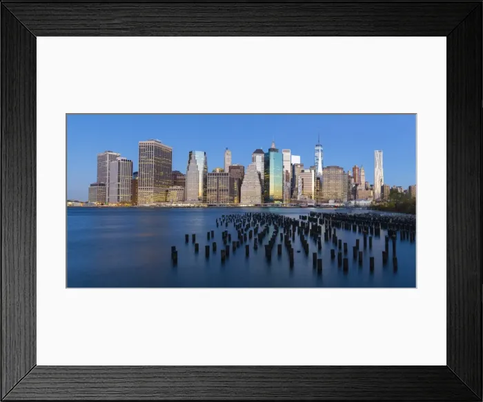 Framed Print : USA, New York City, Downtown Financial district of Manhattan, One World Trade Center