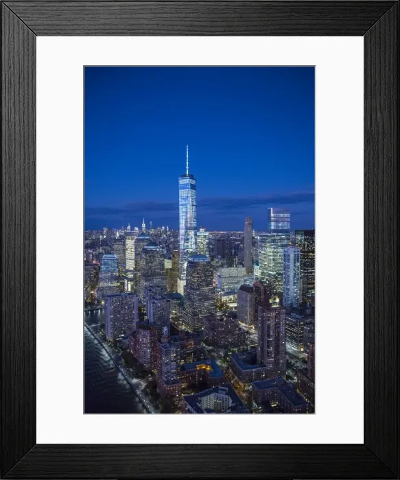 Framed Print : One World Trade Center and Lower Manhattan, New York City, New York, USA Framed Print : One World Trade Center and Lower Manhattan, New York City, New York, USA