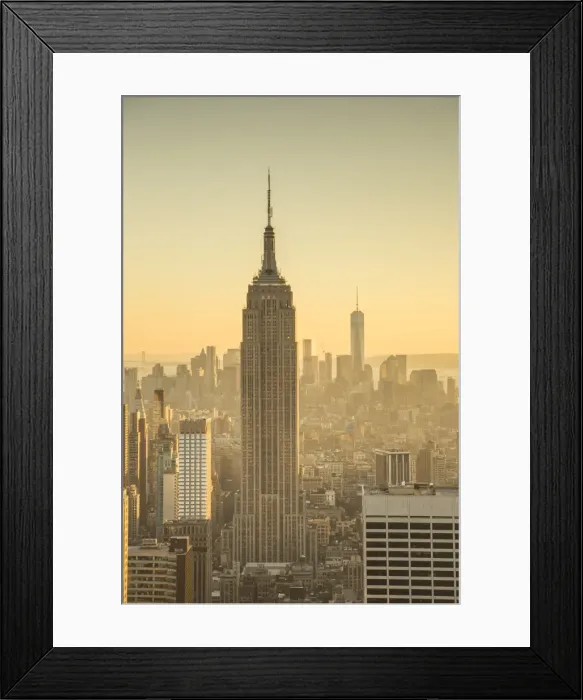 Framed Print : Empire State Building (One World Trade Center behind), Manhattan, New York City, New York
