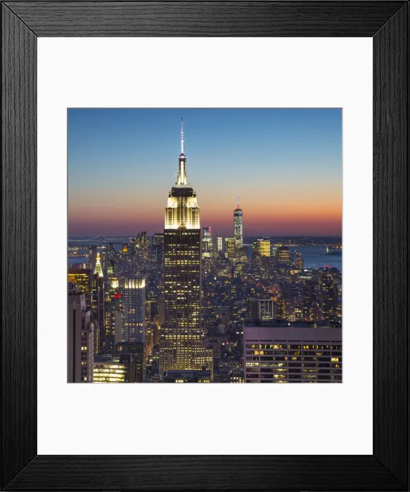 Framed Print : Empire State Building (One World Trade Center behind), Manhattan, New York City, New York Framed Print : Empire State Building (One World Trade Center behind), Manhattan, New York City, New York