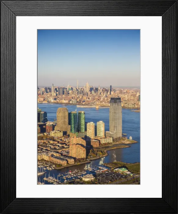 Framed Print : Jersey City and Lower Manhattan, New York City, New York, USA Framed Print : Jersey City and Lower Manhattan, New York City, New York, USA