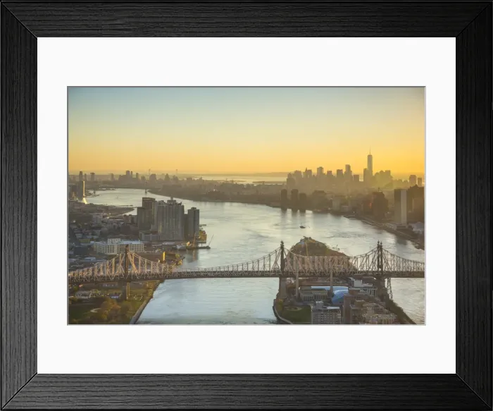 Framed Print : East River and Queensboro Bridge, Manhattan, New York City, New York, USA