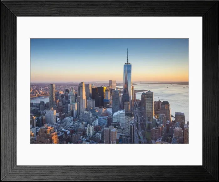 Framed Print : One World Trade Center and Lower Manhattan, New York City, New York, USA Framed Print : One World Trade Center and Lower Manhattan, New York City, New York, USA