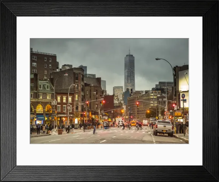 Framed Print : One World Trade Center from 7th Avenue, Greenwich Village, Manhattan, New York City