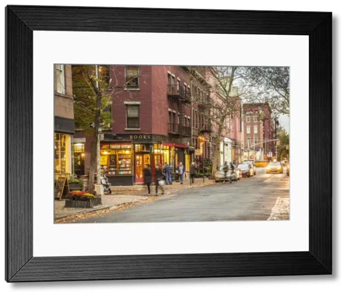 Framed Print : Book shop in Greenwich Village, Manhattan, New York City, New York, USA Framed Print : Book shop in Greenwich Village, Manhattan, New York City, New York, USA