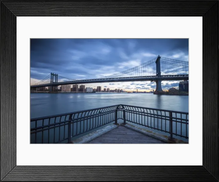 Framed Print : Manhattan Bridge from Brooklyn, New York City, New York, USA Framed Print : Manhattan Bridge from Brooklyn, New York City, New York, USA