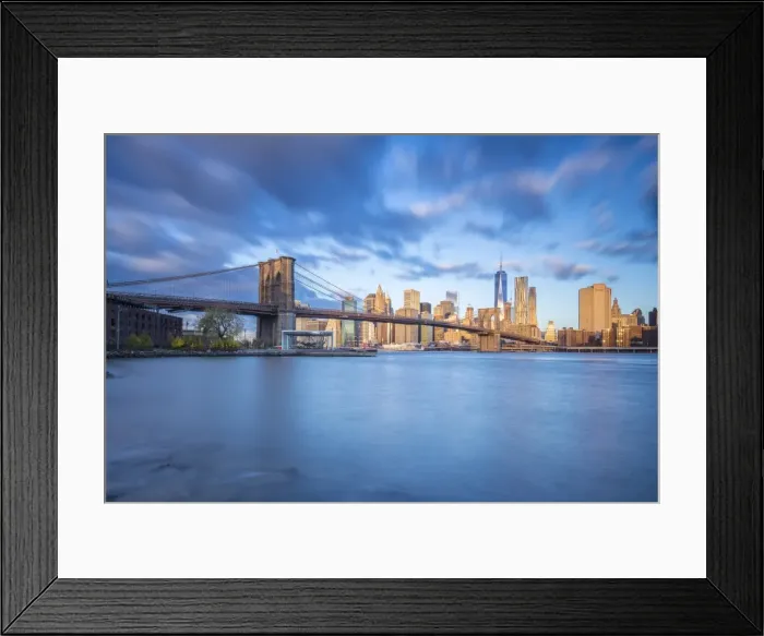 Framed Print : Brooklyn Bridge and Lower Manhattan / Downtown, New York City, New York, USA Framed Print : Brooklyn Bridge and Lower Manhattan / Downtown, New York City, New York, USA