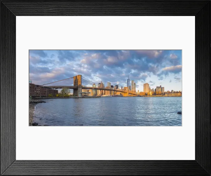 Framed Print : Brooklyn Bridge and Lower Manhattan / Downtown, New York City, New York, USA Framed Print : Brooklyn Bridge and Lower Manhattan / Downtown, New York City, New York, USA