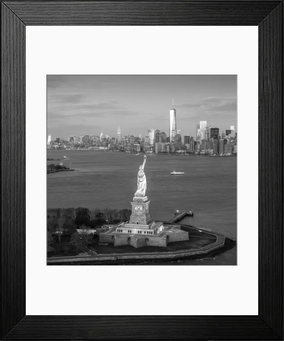 Framed Print : Statue of Liberty and Lower Manhattan, New York City, New York, USA