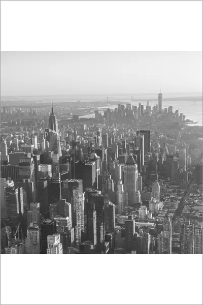Midtown Manhattan and Lower Manhattan behind, New York City, New York, USA