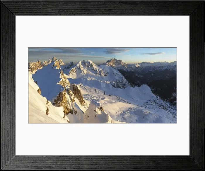 Framed Print : Dolomites landscape in wintertime, Giap pass, Dolomites, Belluno, Veneto, Italy Framed Print : Dolomites landscape in wintertime, Giap pass, Dolomites, Belluno, Veneto, Italy