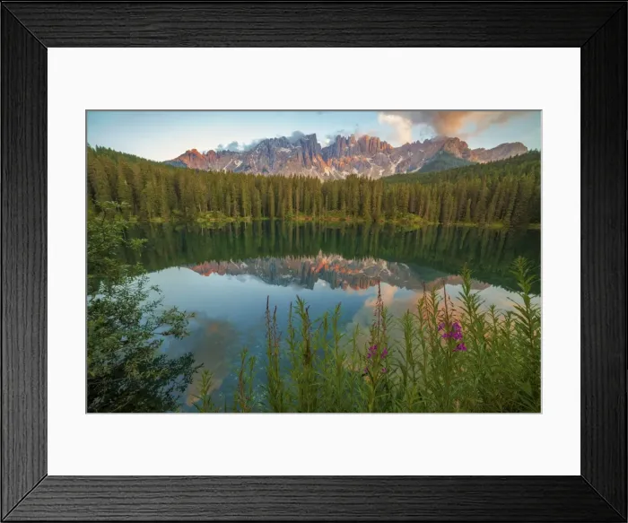Framed Print : Carezzas lake, Dolomites, Bolzano, Trentino Alto Adige, Italy Framed Print : Carezzas lake, Dolomites, Bolzano, Trentino Alto Adige, Italy