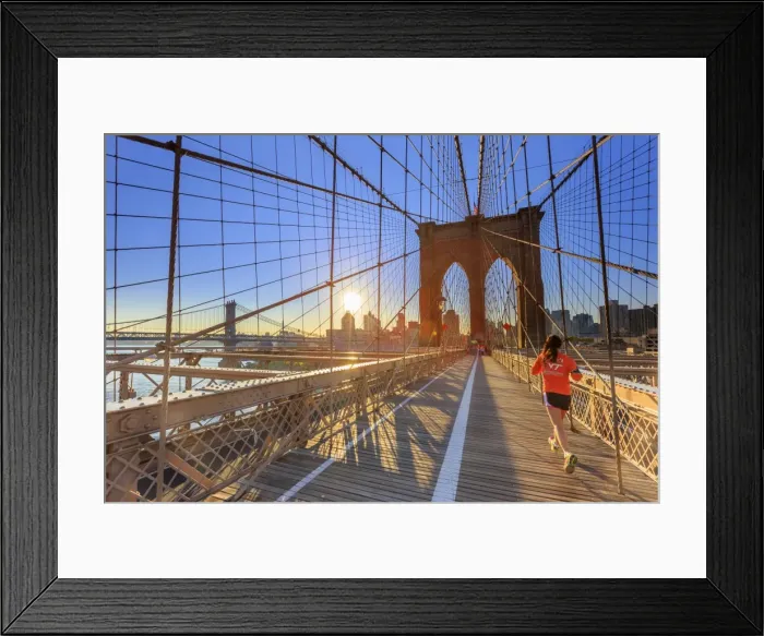 Framed Print : USA, New York, New York City, Brooklyn Bridge