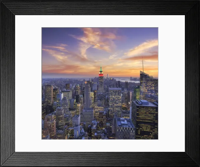 Framed Print : USA, New York, Manhattan, Top of the Rock Observatory, Midtown Manhattan and Empire Framed Print : USA, New York, Manhattan, Top of the Rock Observatory, Midtown Manhattan and Empire