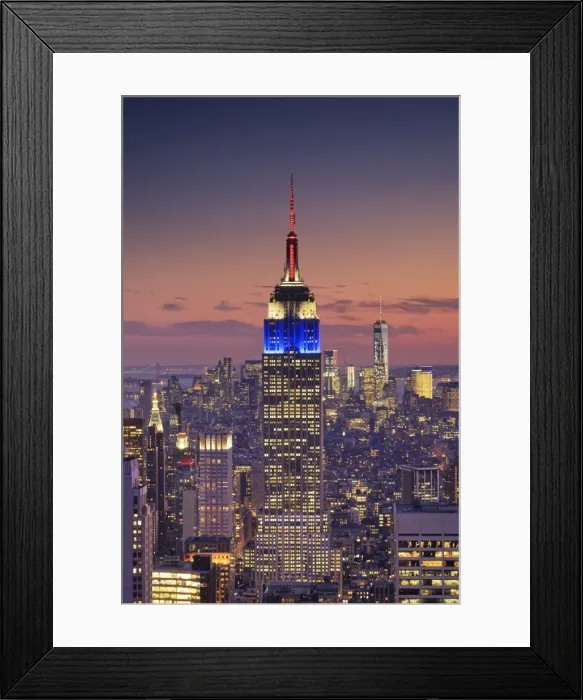 Framed Print : USA, New York, Manhattan, Top of the Rock Observatory, Midtown Manhattan and Empire Framed Print : USA, New York, Manhattan, Top of the Rock Observatory, Midtown Manhattan and Empire