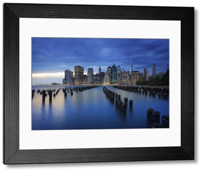 Framed Print : USA, New York, New York City, Lower Manhattan Skyline Framed Print : USA, New York, New York City, Lower Manhattan Skyline