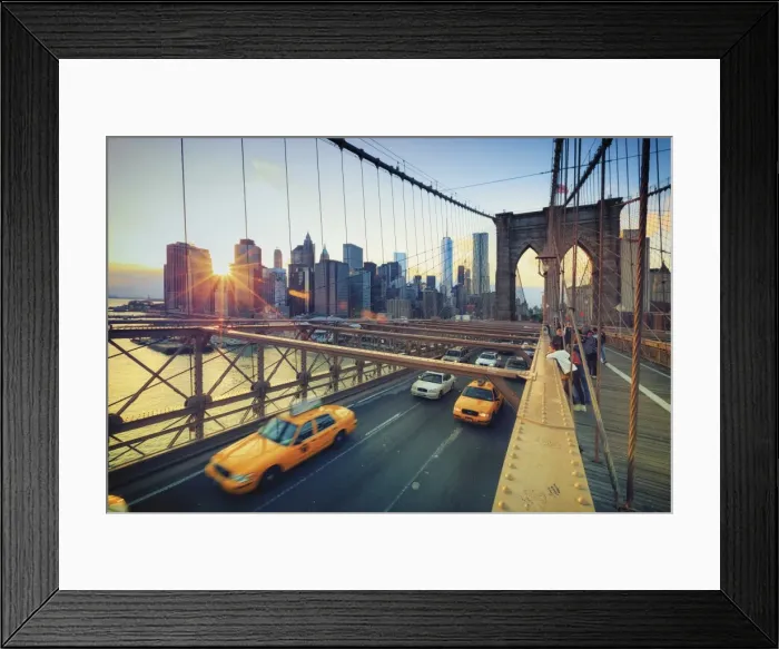 Framed Print : USA, New York, New York City, Brooklyn Bridge