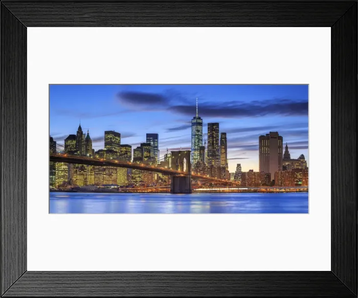 Framed Print : USA, New York, New York City, Lower Manhattan and Brooklyn Bridge Framed Print : USA, New York, New York City, Lower Manhattan and Brooklyn Bridge