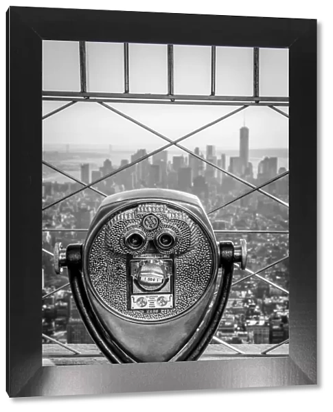USA, New York, Manhattan, Lower Manhattan from Empire State Building, Freedom Tower