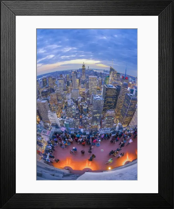 Framed Print : USA, New York, Midtown and Lower Manhattan, Empire State Building