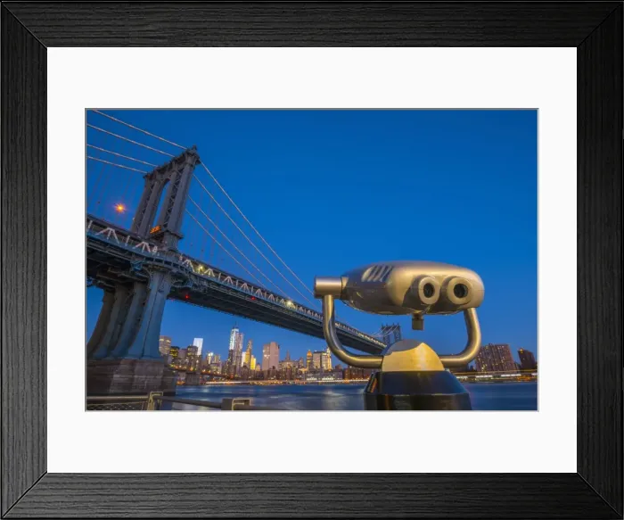 Framed Print : USA, New York, Brooklyn, Manhattan Bridge and Lower Manhattan Skyline Framed Print : USA, New York, Brooklyn, Manhattan Bridge and Lower Manhattan Skyline