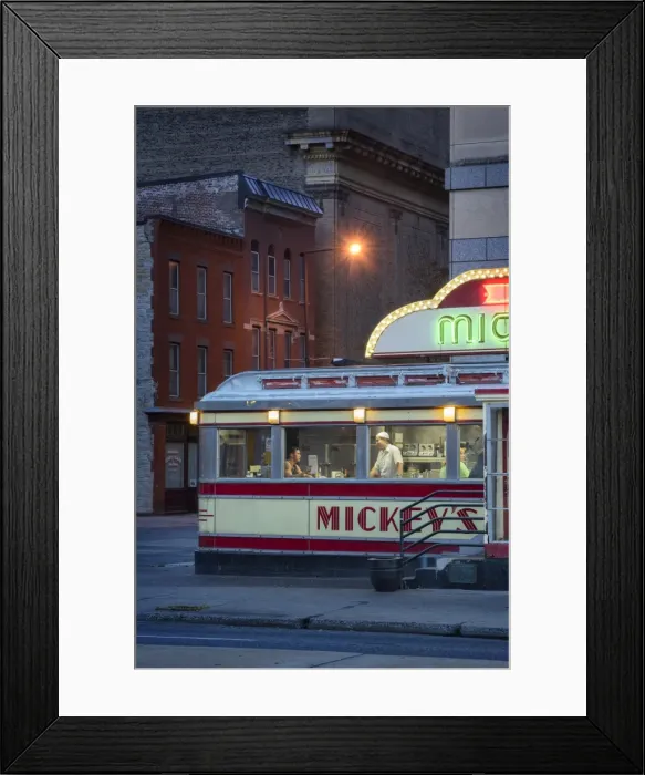 Framed Print : USA, Midwest, Minnesota, St. Paul, Mickeys Diner Framed Print : USA, Midwest, Minnesota, St. Paul, Mickeys Diner