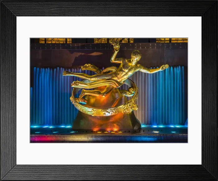 Framed Print : Prometheus bronze sculpture, Rockefeller Center, Manhattan, New York, USA Framed Print : Prometheus bronze sculpture, Rockefeller Center, Manhattan, New York, USA
