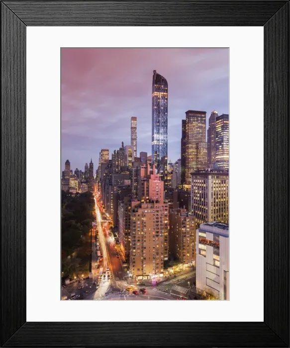 Framed Print : City skyline at sunset with autumn colors at Central Park, Manhattan, New York, USA Framed Print : City skyline at sunset with autumn colors at Central Park, Manhattan, New York, USA