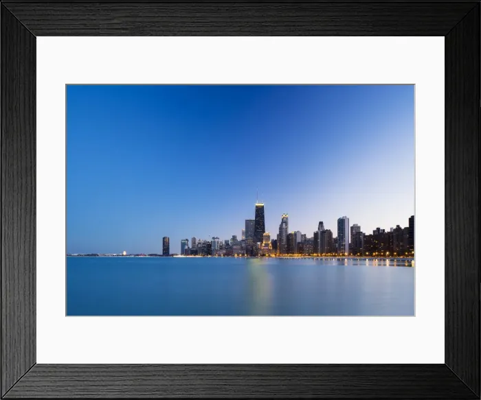 Framed Print : USA, Illinois, Chicago. The City Skyline from North Avenue Beach Framed Print : USA, Illinois, Chicago. The City Skyline from North Avenue Beach