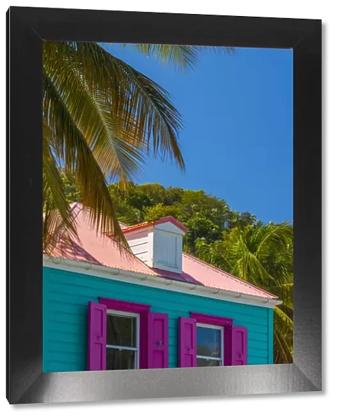 Caribbean, British Virgin Islands, Tortola, Sopers Hole, Traditional Shuttered Windows