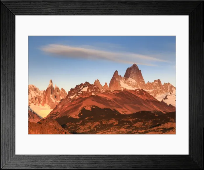 Framed Print : Argentina, Patagonia, El Chalten, Los Glaciares National Park, Cerro Torre and Cerro